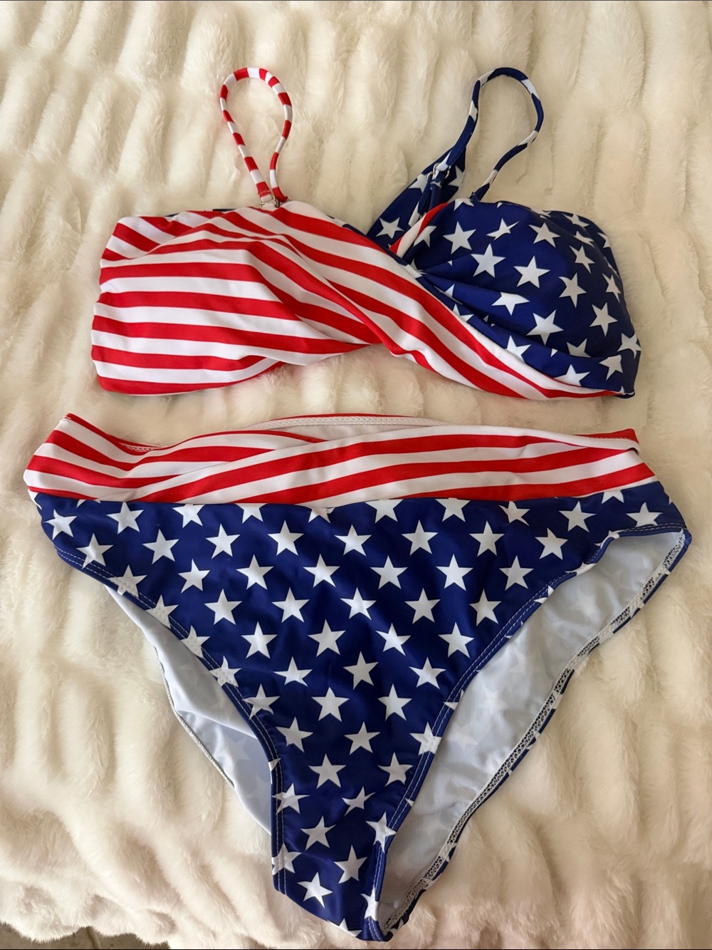 Patriotic Stars & Stripes Bikini Set - Red, White & Blue